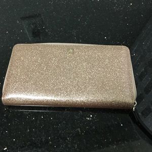 Kate Spade rose gold full size wallet